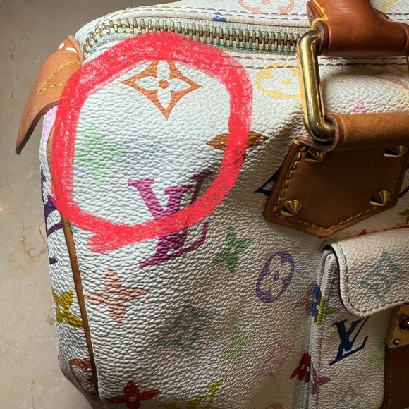 Vintage Louis Vuitton Murakami Speedy 30 – White / Multicolor - Picture 10 of 16